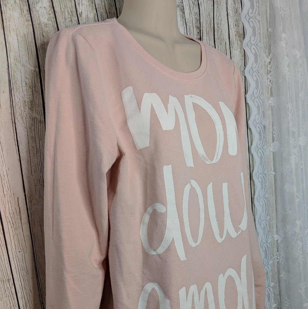 LOFT Light Pink 'Mon Doux Amour' Graphic Crewneck Sweatshirt - Picture 3 of 8